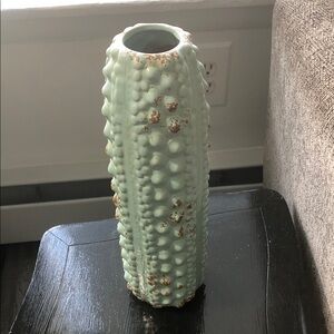 Textured Mint Ceramic Vase - Home Accents